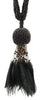 DÉCOPRO Beautiful Beaded Curtain Tassel Tieback Exquisitely Handcrafted with Exotic Feather Design, Tassel Length 5