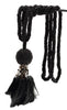 DÉCOPRO Beautiful Beaded Curtain Tassel Tieback Exquisitely Handcrafted with Exotic Feather Design, Tassel Length 5
