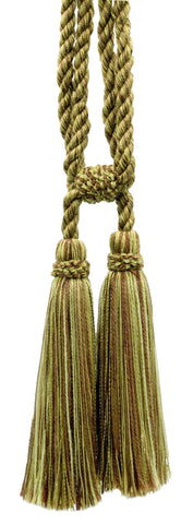 DÉCOPRO Traditional Cotton Double Tassel Curtain & Drapery Tassel Tieback, Tassel Length 5 1/2