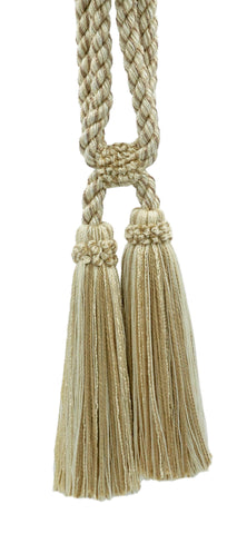 DÉCOPRO Traditional Cotton Double Tassel Curtain & Drapery Tassel Tieback, Tassel Length 5 1/2