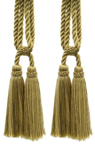 DÉCOPRO Traditional Cotton Double Tassel Curtain & Drapery Tassel Tieback, Tassel Length 5 1/2