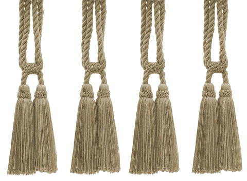 DÉCOPRO Traditional Cotton Double Tassel Curtain & Drapery Tassel Tieback, Tassel Length 5 1/2