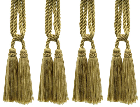 DÉCOPRO Traditional Cotton Double Tassel Curtain & Drapery Tassel Tieback, Tassel Length 5 1/2