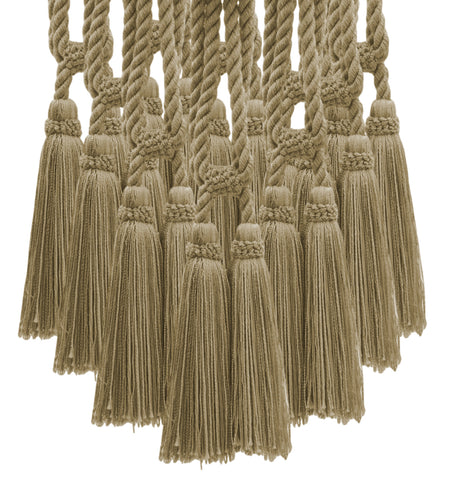 DÉCOPRO Traditional Cotton Double Tassel Curtain & Drapery Tassel Tieback, Tassel Length 5 1/2