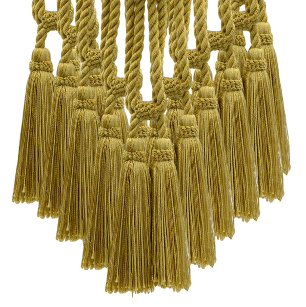 DÉCOPRO Traditional Cotton Double Tassel Curtain & Drapery Tassel Tieback, Tassel Length 5 1/2
