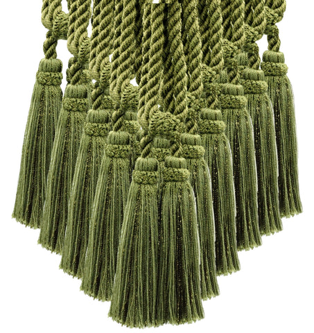 DÉCOPRO Traditional Cotton Double Tassel Curtain & Drapery Tassel Tieback, Tassel Length 5 1/2