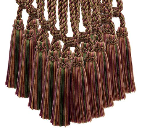 DÉCOPRO Traditional Cotton Double Tassel Curtain & Drapery Tassel Tieback, Tassel Length 5 1/2