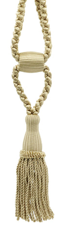 DÉCOPRO Beautiful Curtain & Drapery Tassel Tieback, Adjustable Cord Length with Elegant Bullion Design, Tassel Length 5 1/2