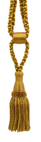 DÉCOPRO Beautiful Curtain & Drapery Tassel Tieback, Adjustable Cord Length with Elegant Bullion Design, Tassel Length 5 1/2