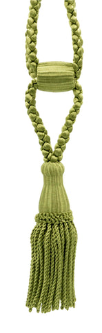 DÉCOPRO Beautiful Curtain & Drapery Tassel Tieback, Adjustable Cord Length with Elegant Bullion Design, Tassel Length 5 1/2