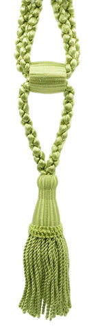 DÉCOPRO Beautiful Curtain & Drapery Tassel Tieback, Adjustable Cord Length with Elegant Bullion Design, Tassel Length 5 1/2