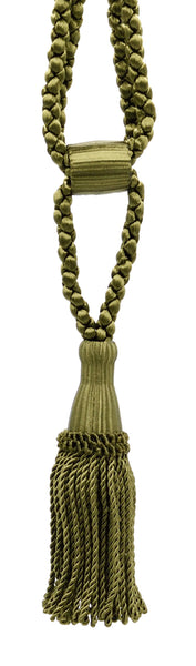 DÉCOPRO Beautiful Curtain & Drapery Tassel Tieback, Adjustable Cord Length with Elegant Bullion Design, Tassel Length 5 1/2