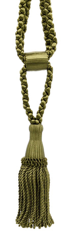 DÉCOPRO Beautiful Curtain & Drapery Tassel Tieback, Adjustable Cord Length with Elegant Bullion Design, Tassel Length 5 1/2