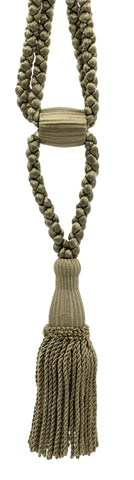 DÉCOPRO Beautiful Curtain & Drapery Tassel Tieback, Adjustable Cord Length with Elegant Bullion Design, Tassel Length 5 1/2