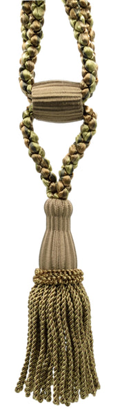 DÉCOPRO Beautiful Curtain & Drapery Tassel Tieback, Adjustable Cord Length with Elegant Bullion Design, Tassel Length 5 1/2