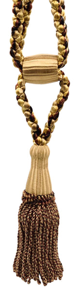 DÉCOPRO Beautiful Curtain & Drapery Tassel Tieback, Adjustable Cord Length with Elegant Bullion Design, Tassel Length 5 1/2