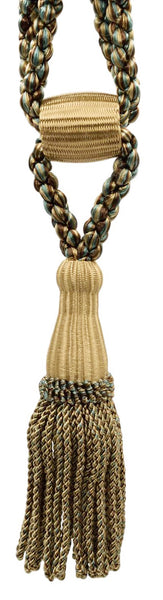 DÉCOPRO Beautiful Curtain & Drapery Tassel Tieback, Adjustable Cord Length with Elegant Bullion Design, Tassel Length 5 1/2