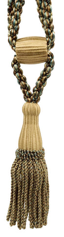 DÉCOPRO Beautiful Curtain & Drapery Tassel Tieback, Adjustable Cord Length with Elegant Bullion Design, Tassel Length 5 1/2