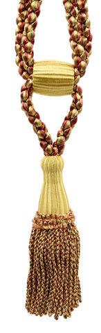 DÉCOPRO Beautiful Curtain & Drapery Tassel Tieback, Adjustable Cord Length with Elegant Bullion Design, Tassel Length 5 1/2