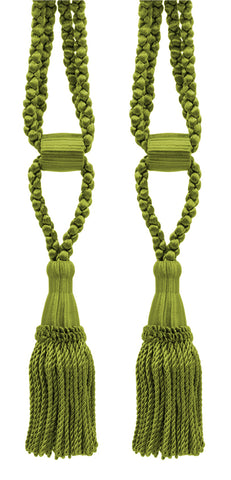 DÉCOPRO Beautiful Curtain & Drapery Tassel Tieback, Adjustable Cord Length with Elegant Bullion Design, Tassel Length 5 1/2