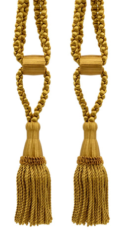 DÉCOPRO Beautiful Curtain & Drapery Tassel Tieback, Adjustable Cord Length with Elegant Bullion Design, Tassel Length 5 1/2