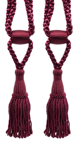 DÉCOPRO Beautiful Curtain & Drapery Tassel Tieback, Adjustable Cord Length with Elegant Bullion Design, Tassel Length 5 1/2