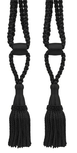 DÉCOPRO Beautiful Curtain & Drapery Tassel Tieback, Adjustable Cord Length with Elegant Bullion Design, Tassel Length 5 1/2