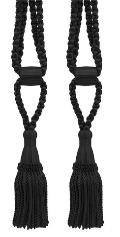 DÉCOPRO Beautiful Curtain & Drapery Tassel Tieback, Adjustable Cord Length with Elegant Bullion Design, Tassel Length 5 1/2