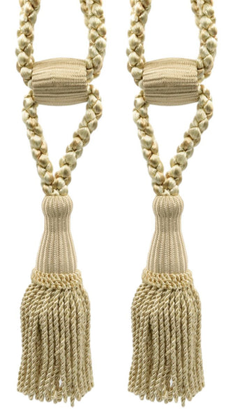 DÉCOPRO Beautiful Curtain & Drapery Tassel Tieback, Adjustable Cord Length with Elegant Bullion Design, Tassel Length 5 1/2