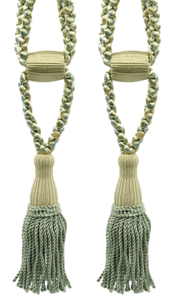 DÉCOPRO Beautiful Curtain & Drapery Tassel Tieback, Adjustable Cord Length with Elegant Bullion Design, Tassel Length 5 1/2