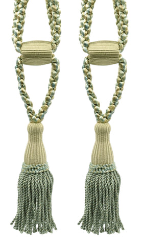 DÉCOPRO Beautiful Curtain & Drapery Tassel Tieback, Adjustable Cord Length with Elegant Bullion Design, Tassel Length 5 1/2