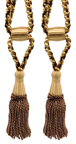 DÉCOPRO Beautiful Curtain & Drapery Tassel Tieback, Adjustable Cord Length with Elegant Bullion Design, Tassel Length 5 1/2
