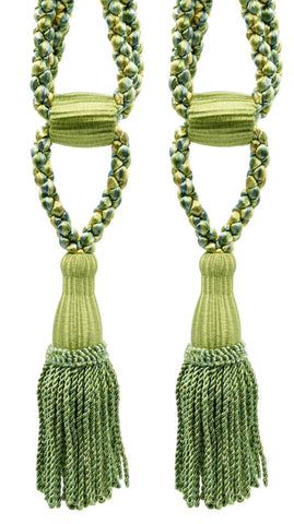 DÉCOPRO Beautiful Curtain & Drapery Tassel Tieback, Adjustable Cord Length with Elegant Bullion Design, Tassel Length 5 1/2