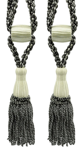 DÉCOPRO Beautiful Curtain & Drapery Tassel Tieback, Adjustable Cord Length with Elegant Bullion Design, Tassel Length 5 1/2