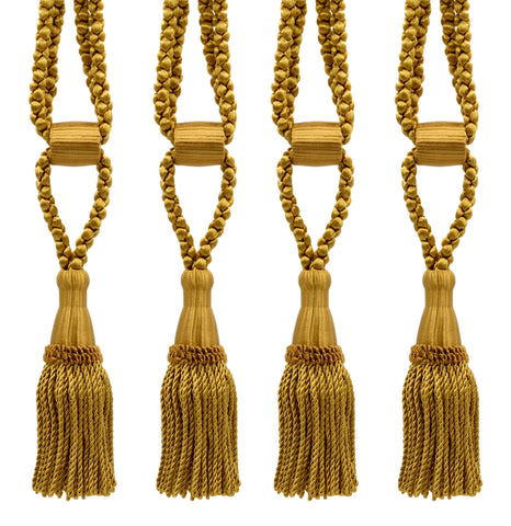 DÉCOPRO Beautiful Curtain & Drapery Tassel Tieback, Adjustable Cord Length with Elegant Bullion Design, Tassel Length 5 1/2