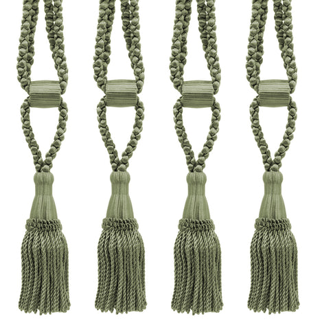DÉCOPRO Beautiful Curtain & Drapery Tassel Tieback, Adjustable Cord Length with Elegant Bullion Design, Tassel Length 5 1/2