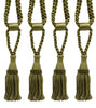 DÉCOPRO Beautiful Curtain & Drapery Tassel Tieback, Adjustable Cord Length with Elegant Bullion Design, Tassel Length 5 1/2