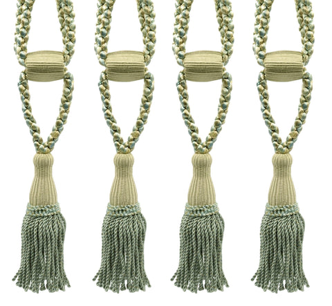 DÉCOPRO Beautiful Curtain & Drapery Tassel Tieback, Adjustable Cord Length with Elegant Bullion Design, Tassel Length 5 1/2