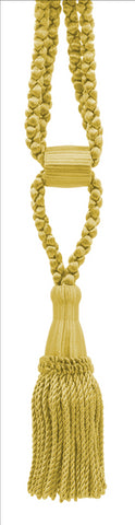 DÉCOPRO Beautiful Curtain & Drapery Tassel Tieback, Adjustable Cord Length with Elegant Bullion Design, Tassel Length 5 1/2