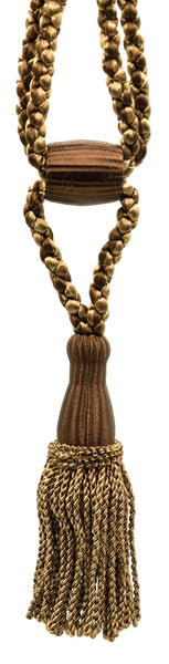 DÉCOPRO Beautiful Curtain & Drapery Tassel Tieback, Adjustable Cord Length with Elegant Bullion Design, Tassel Length 5 1/2