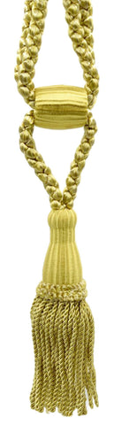 DÉCOPRO Beautiful Curtain & Drapery Tassel Tieback, Adjustable Cord Length with Elegant Bullion Design, Tassel Length 5 1/2