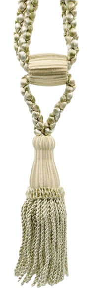 DÉCOPRO Beautiful Curtain & Drapery Tassel Tieback, Adjustable Cord Length with Elegant Bullion Design, Tassel Length 5 1/2