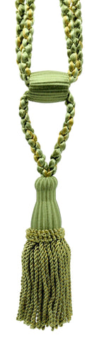 DÉCOPRO Beautiful Curtain & Drapery Tassel Tieback, Adjustable Cord Length with Elegant Bullion Design, Tassel Length 5 1/2
