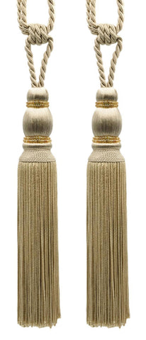 DÉCOPRO Contemporary Small Beaded Tassel Curtain and Draperys with elaborately handcrafted seed bead design Tassel Tieback, Tassel Length 7 1/2
