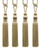 DÉCOPRO Contemporary Small Beaded Tassel Curtain and Draperys with elaborately handcrafted seed bead design Tassel Tieback, Tassel Length 7 1/2