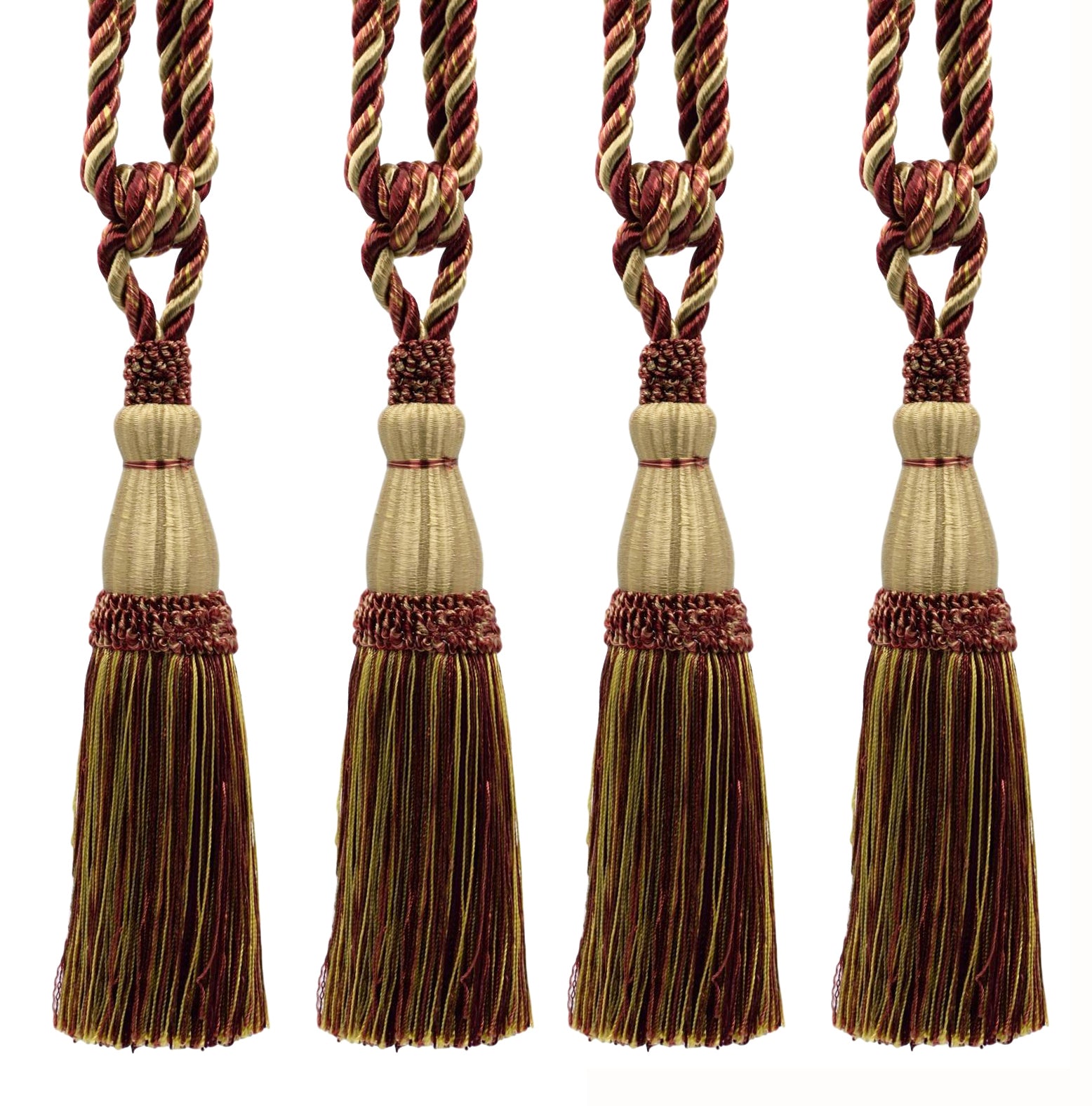 Chairties Rope Elegant Lustrous Curtain Tassel Tieback, Tassel Length 8 1/2