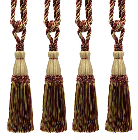 DÉCOPRO Elegant Lustrous Curtain Tassel Tieback, Tassel Length 8 1/2