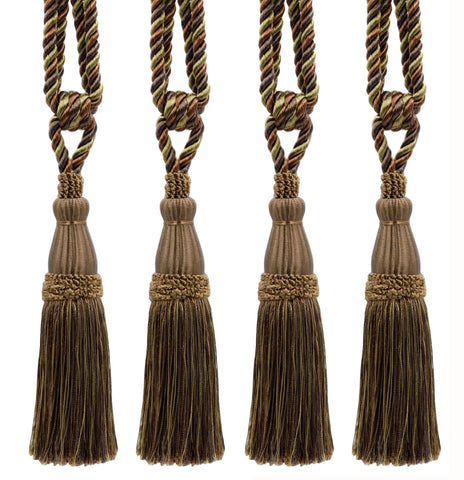 DÉCOPRO Elegant Lustrous Curtain Tassel Tieback, Tassel Length 8 1/2