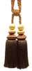 DÉCOPRO Curtain and Draperys with Braided Cord and Sleek Multi Geometrical Headers Tassel Tieback, Tassel Length 7