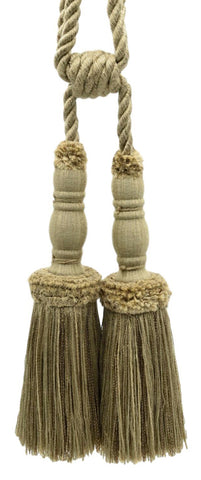 DÉCOPRO Vintage Curtain & Drapery Tassel Tieback with Chenille Accent, Tassel Length 8